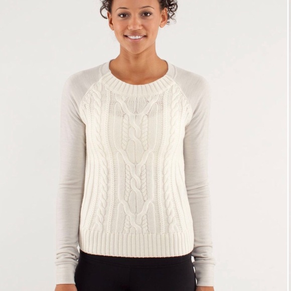 lululemon athletica Sweaters - Lululemon St Moritz Sweater, Size 6, Polar Cream